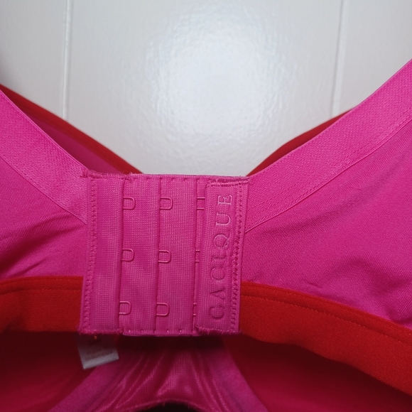 Cacique Pink and Red Lace Bra with Underwire Support - Picture 7 of 8